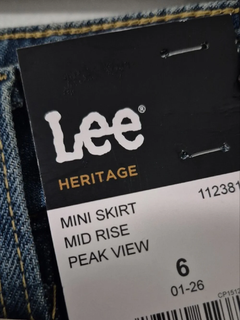 Lee Heritage Denim Pleated Mini Skirt
